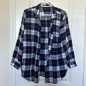 Banana Republic Boyfriend Fit Long Sleeve Plaid Flannel